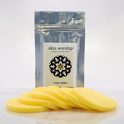 Skin Worship Facial Sponges 6-pack product - Gentle Cleansing Sponges